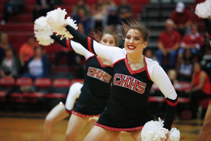 CHDT, shown here performing at the Nov. 7 basketball game against Corinth, won double titles in Dance and Hip Hop at the state dance championship Dec. 15. 