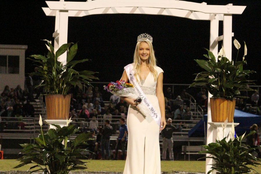 Senior Holland Watson was crowned Homecoming Queen during halftime of the Oct. 12 game against Lewisburg.