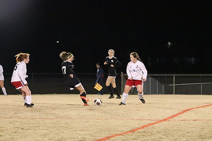 Mallory Gaines (17) finished her high school soccer career with 51 goals, the most of any female player to pass through the doors of Center Hill High School.