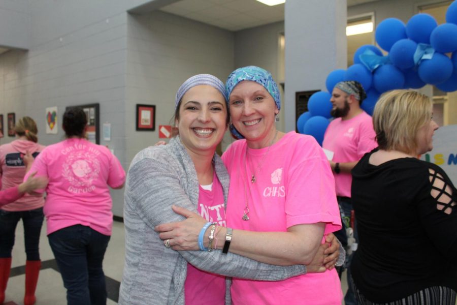 Jessica Burgess organized the special celebration in Ginny Shikle’s honor. “This is our way of showing that we’re all there for her, Burgess said. She is an amazing lady. You don’t often see someone who goes through what she does and is still smiling.”