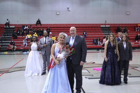Kenzie Sandridge was crowned Homecoming Queen during halftime of the boys basketball game against Covington on Nov. 20, nearly a month after the original football Homecoming festivities were canceled because of COVID-19.