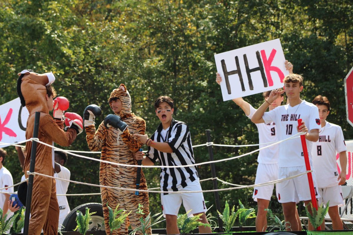 Sept. 22, 2023; Olive Branch, MS, USA. Taking the win, Center Hill’s boys soccer team knocks out their competitors—both tigers and fellow floats alike—in the Homecoming parade float contest.