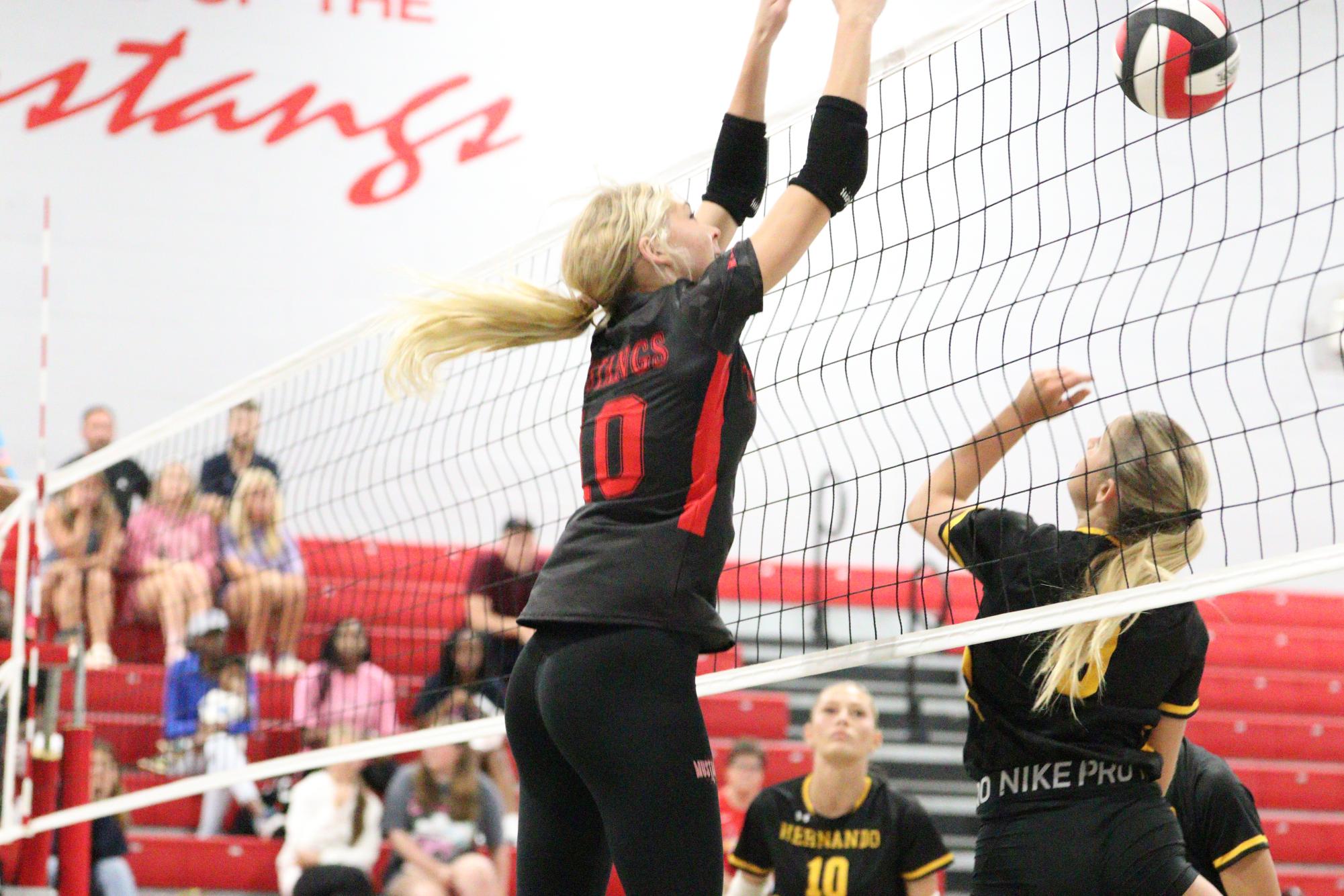 Volleyball falls to Hernando in 1st home game of season.