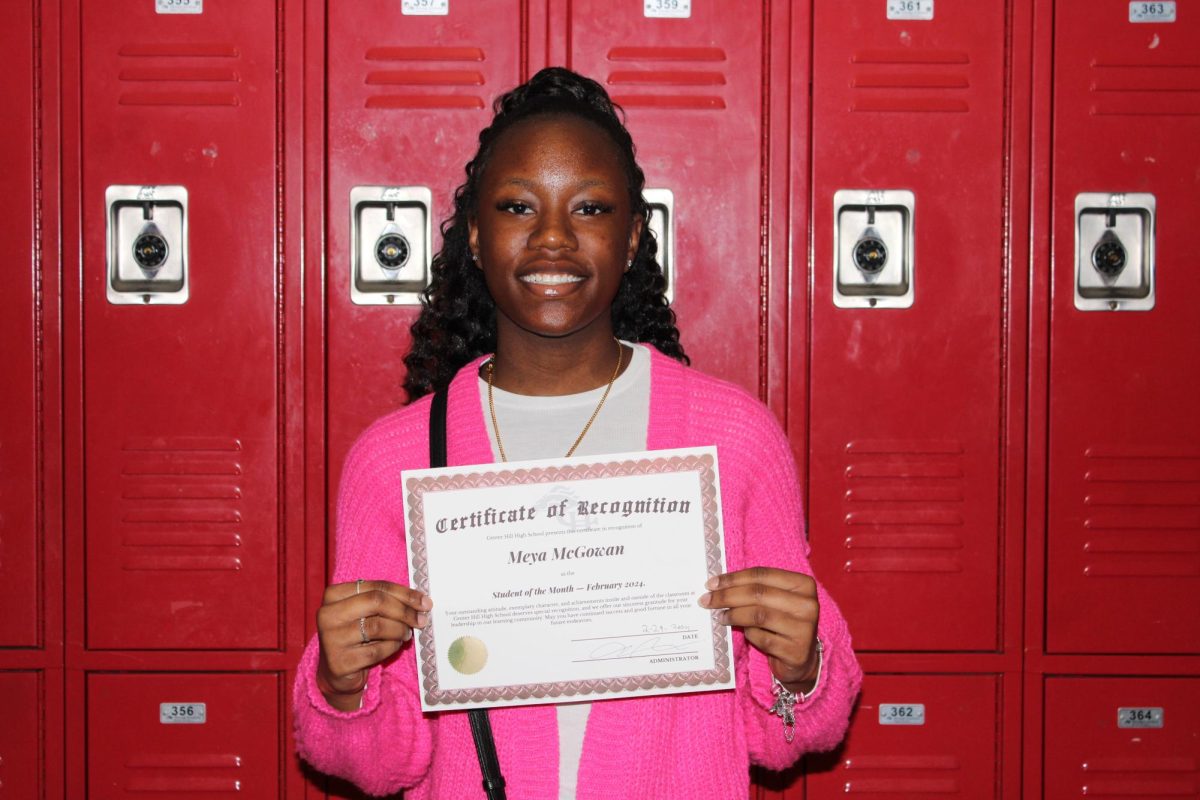 Meya McGowan was named Center Hill High School's Student of the Month for February 2024.